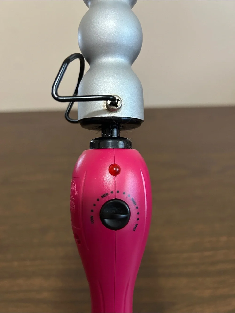 Revlon Hot Pink and Pearly White Beaded Curling Wand